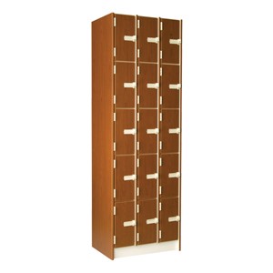 Small Instrument Locker w/ Solid Doors - 15 Compartments (18 1/4" D)